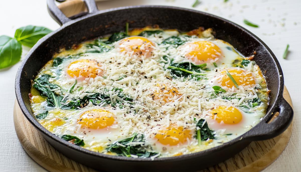 Keto Spinach Baked Eggs