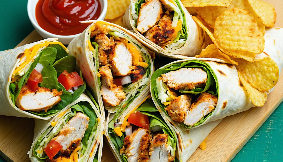 Chicken Wrap with BBQ Sauce