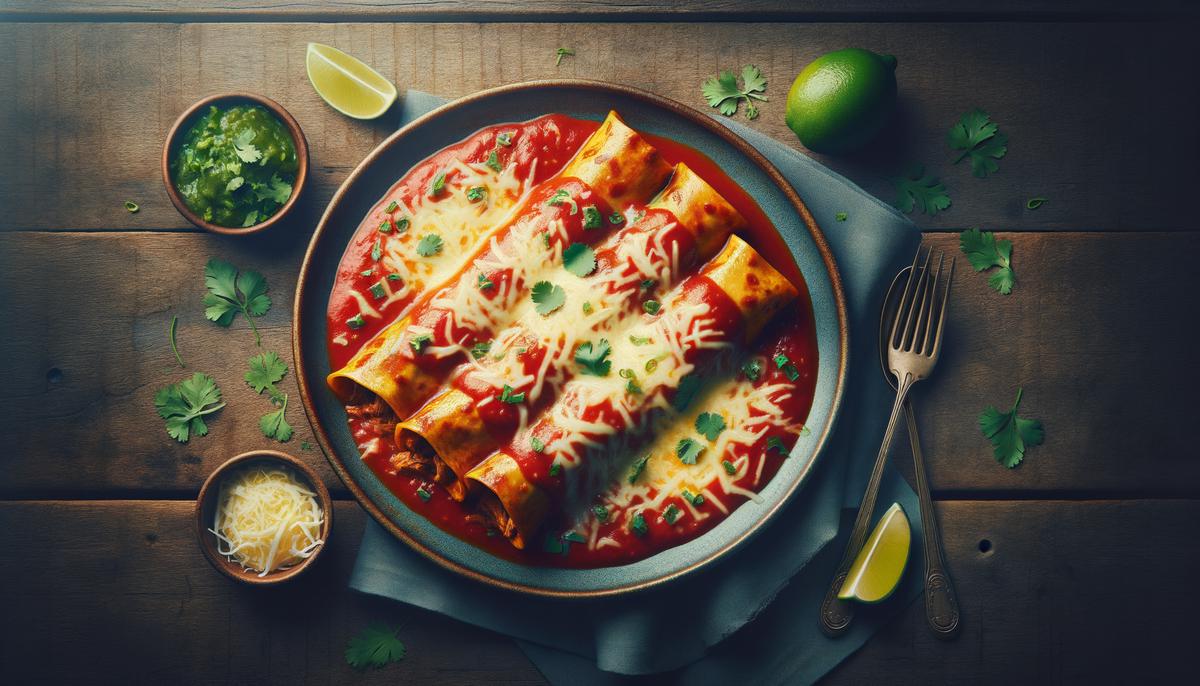 Beef Enchiladas with Red Sauce