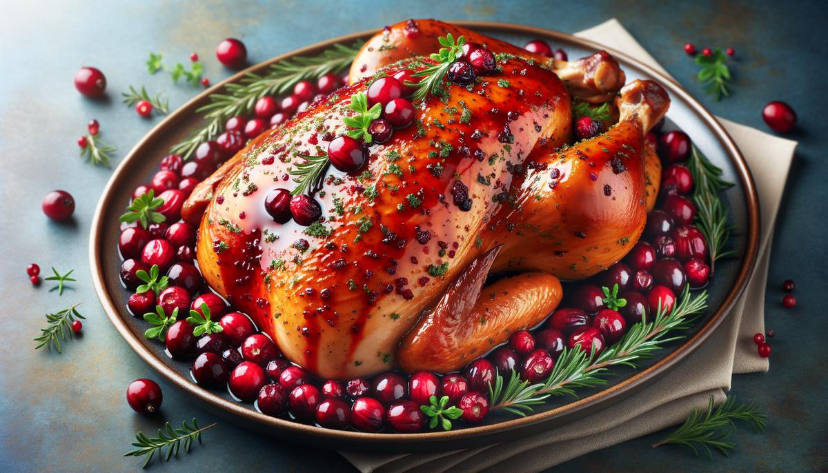 Roast Turkey with Cranberry Sauce