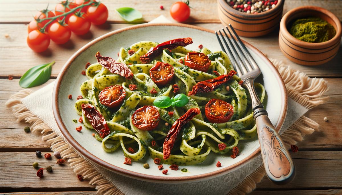Pesto Pasta with Tomatoes Recipe