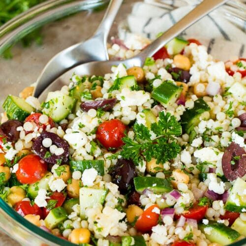 Couscous Salad with Feta and Olives
