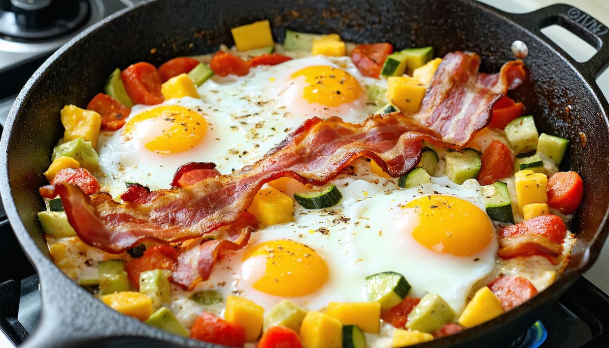 Keto Bacon Egg Skillet Recipe