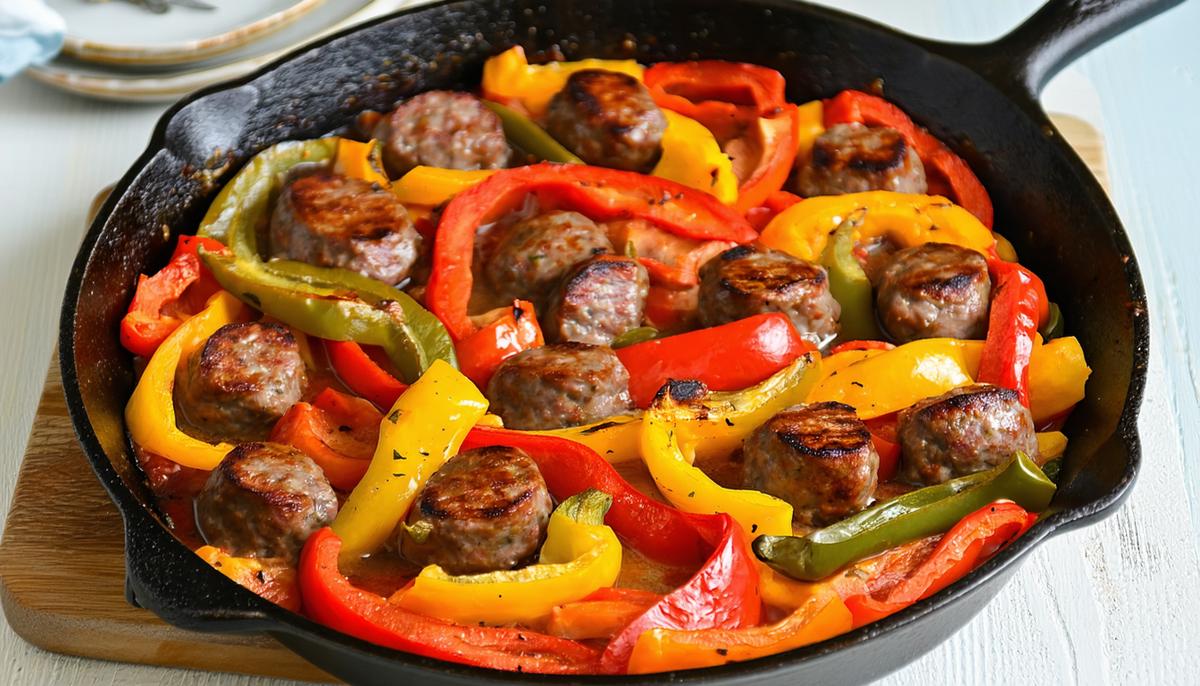Keto Sausage Pepper Bake