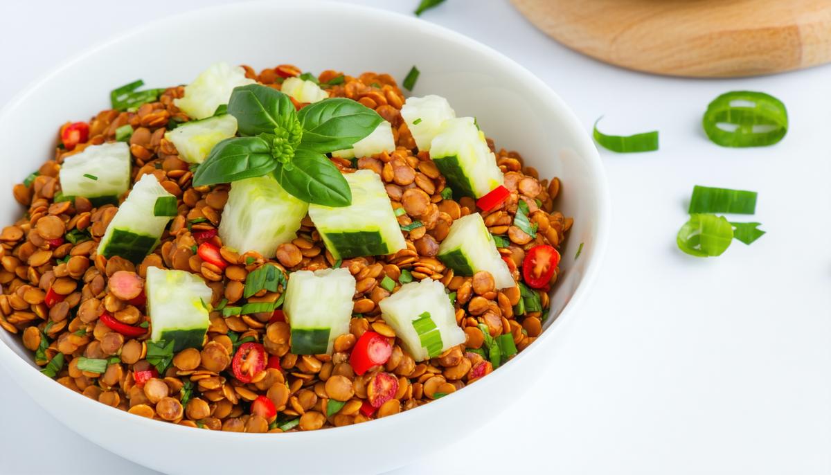 Vegan Lentil Salad with Cucumber