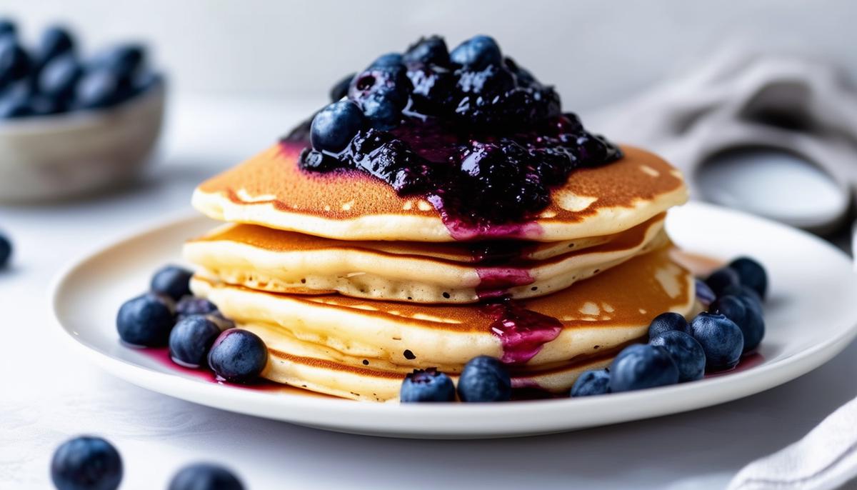 Pancakes and Blueberry Compote