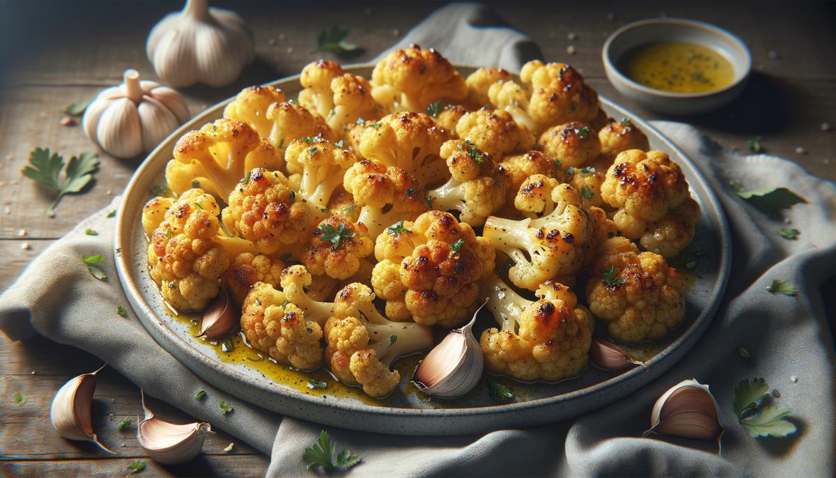 Roasted Cauliflower with Garlic