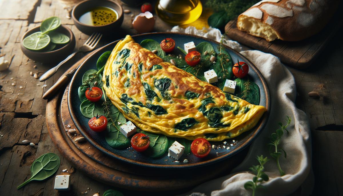Spinach and Feta Omelette Recipe