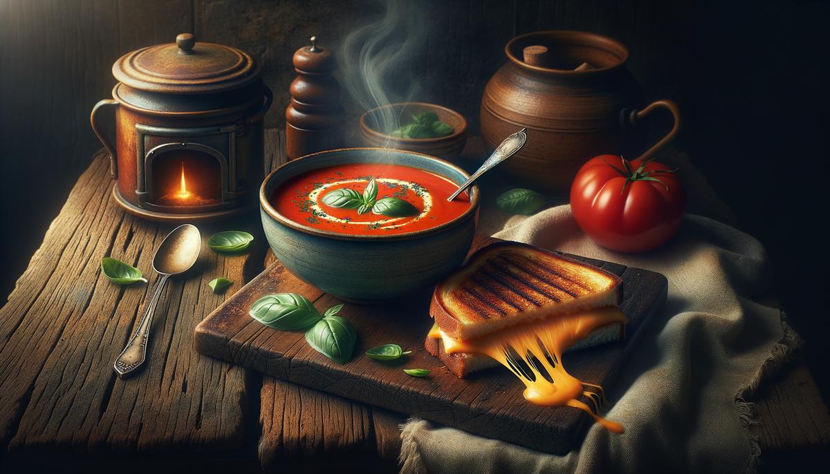 Tomato Basil Soup & Grilled Cheese
