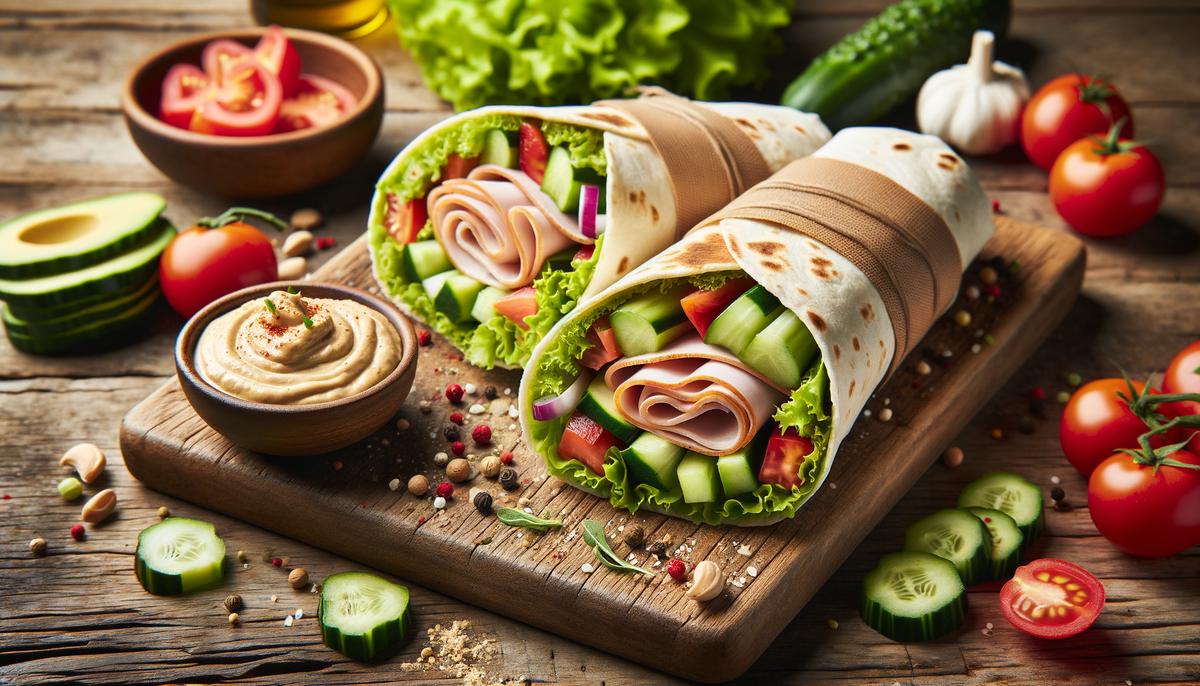 Turkey Wrap with Hummus