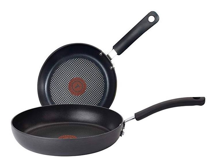 T-fal pan with a thermo-spot glowing red