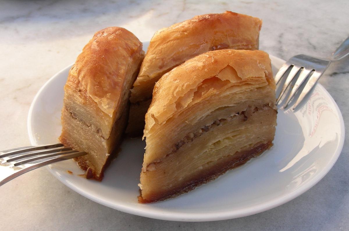 Various styles of baklava from different cultures